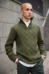 Novita Merino 4 PLY: Aarni textured knit sweater - nur auf Englisch