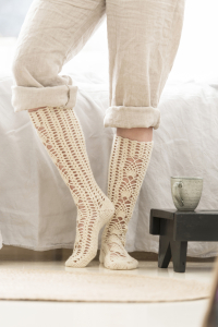 Long crocheted socks Novita Venla
