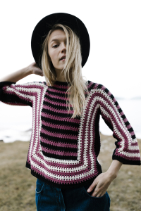 Women's Crocheted Sweater Novita Cotton Soft