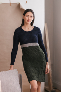 Novita Woolly Wood: Lumous-cable knit dress