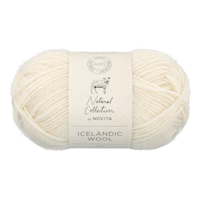 Novita Icelandic Wool-010 luonnonvalkoinen 100 % villalanka