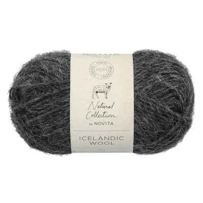 Novita Icelandic Wool-044 grafit grå ullgarn