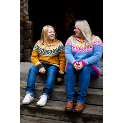 Novita Icelandic Wool: Kaarna-Strickpullover mit nordischem Muster für Kinder