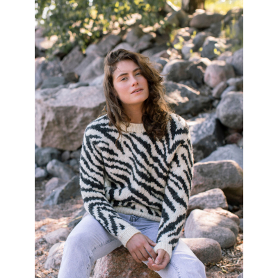 Women's Zebra sweater Novita Natura